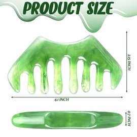 Reallnaive 2 Pcs Gua Sha Comb Resin Combs Resin Head Scalp Massager Massage Combs Scalp Massage Tool Guasha Scraping for Hair Care Facial Relaxation