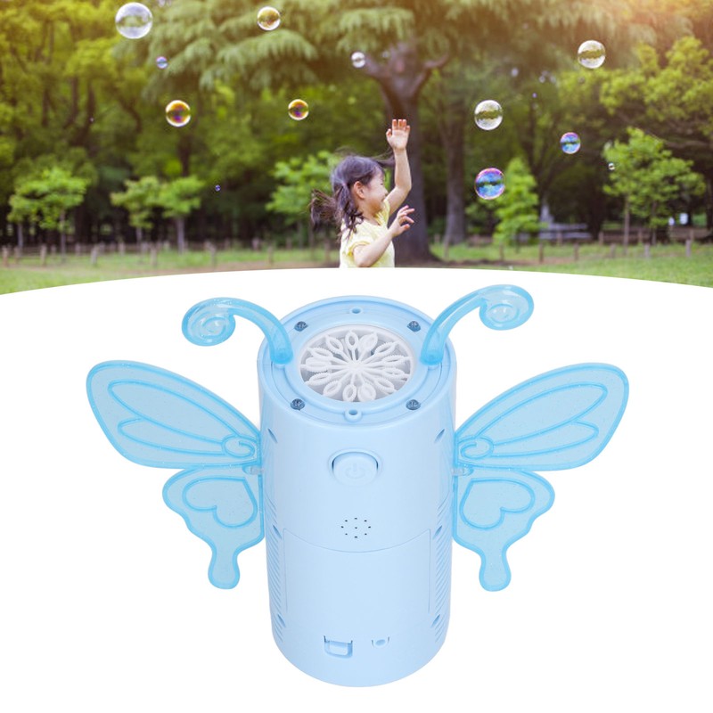 Electric Bubble Machine Automatic Multi Holes Butterfly Shape Portable Lightweight