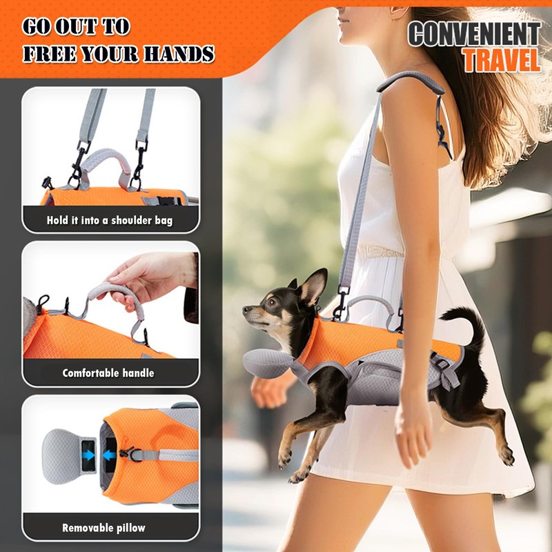 BAMY 2 in 1 Cat Shoulder Carrier, Outdoor Small Dog