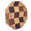 Grid Pattern Wood Plate Fruit Dishes Holder Tea Tray Dessert