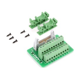 IDC20P 20-Pin Power Strip Breakout Board Module Terminal Block Connector PLC Interface with Bracket