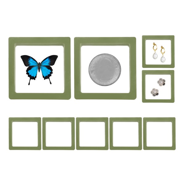 PATIKIL 3D Floating Frame Display Stand, 9 Pack 2.8x2.8 Inch