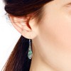 Vintage Abalone Shell Streak Teardrop .925 Sterling Silver Earrings