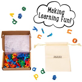 Jaques of London Magnetic Letters | 80 Pieces Alphabet Fridge Magnets for Kids | Letter Magnets | Magnetic Toys for Kids | Since 1795