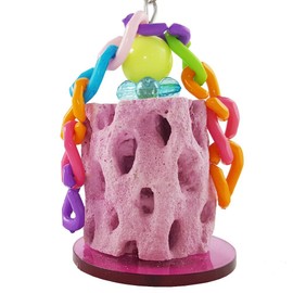 Juguete para masticar dientes de calcio de pájaro, para loro, periquito, cacatúa, conure, jerbo, rata, ratón, cobaya, chinchilla (color al azar)