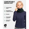 DANISH ENDURANCE Thermal Merino Neck Gaiter with Polar Fleece, Snood,