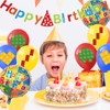 32" Building Block Balloons Number Balloons with Banner Birthday Party