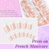 Lifextol 120pc White French Tip Press on Nails Short Fake