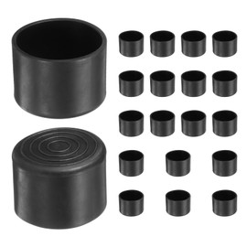 QUARKZMAN Pack of 20 Round Chair Leg Caps for Chair Legs, 42 mm, PVC Chair Leg Protectors, Chair Legs, Floor Protection, Non-Slip Chair Leg Covers for Robustness Wood Floors, Furniture Protectors