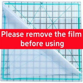 BUZHIFF Quilting Rulers,5 Square Quilting Ruler Quilting Templates(3.5",5", 8",10",12.5"),Quilting Rulers Acrylic Rulers Fabric Cutting Ruler with Non-Slip Rings for Quilting and Sewing