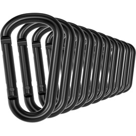 Pullther Carabiner Large Ultra Lightweight Rust Free Outdoor Guy Rope Carabiner 7.5cm High Strength Fishing 10pcs