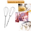 Hysgscwd 2Pcs Hand Mixer Turbo Beater Attachments W10490648, Stainless Steel