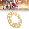 Folding Bicycle Chainwheel Smooth Fastness AntiCorrosion Wearproof Bike Chainring(Titanium Gold