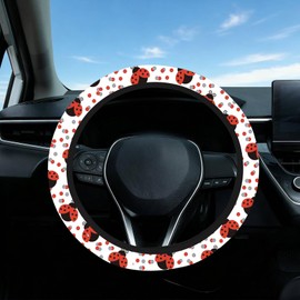 Ladybug Steering Wheel Cover 15 Inch Universal Neoprene Steering Cover