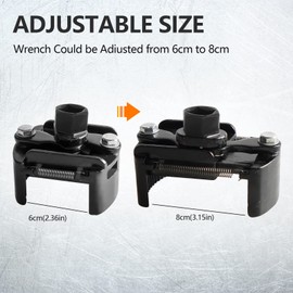 YESHMA Adjustable Oil Filter Wrench, 60mm-80mm, Double Tooth-Shaped Design, Easy to Grasp, Reduces Disassembly Time, Strong Locking Force