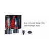 Nilight H11 Headlight Bulbs E20 Series 50W 10000LM 6000K IP67