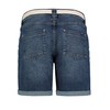Sublevel Damen Jeansbermuda mit Gürtel, Aufschlag, 5-Pocket Dark-Blue M