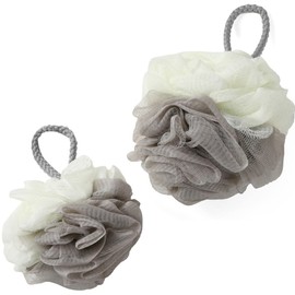 Amazing Harmony Body Sponge, Large and Small, Set of 2, Soft, Gentle on the Skin, Dense Hawk, Whisk, Bath (Gray)