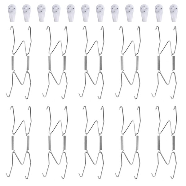 Fasunry 10 Pack Plate Hangers, 5 Inch for Wall With