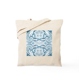 CafePress Girly Hipster Vintage White Lace Tote Bag Reusable Natural Beige Canvas Shopping Bag