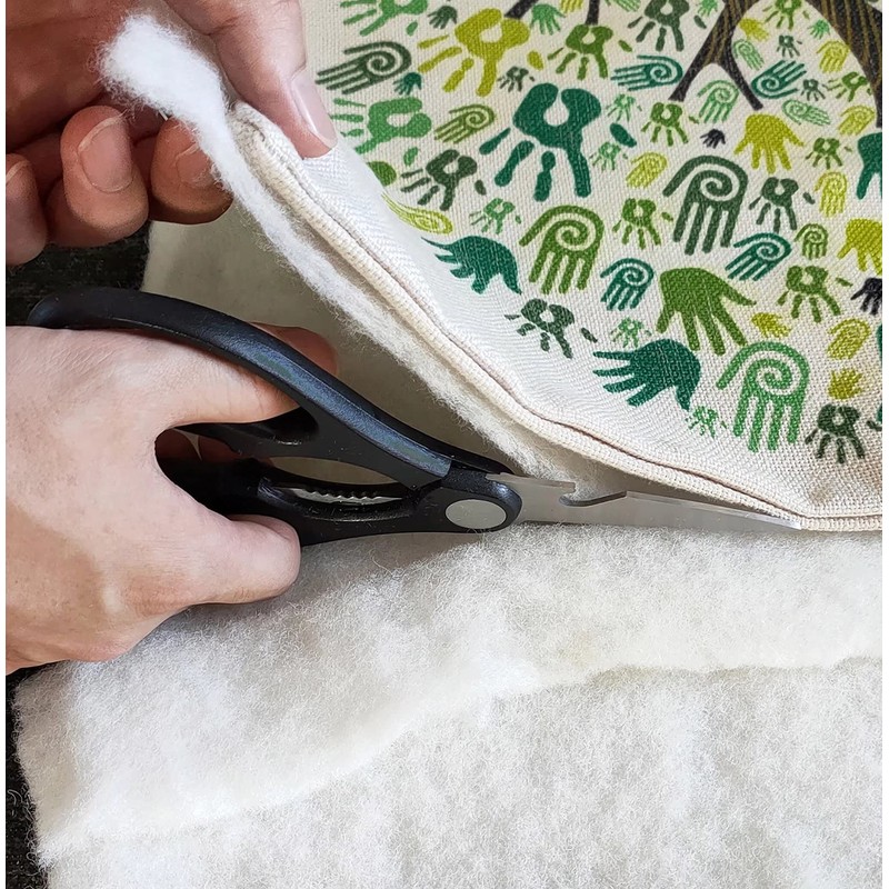 Colcha de lana de bateo de 90 x 90 pulgadas