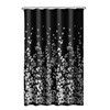 MAYTEX Sylvia Printed Faux Silk Fabric Shower Curtain, Black and