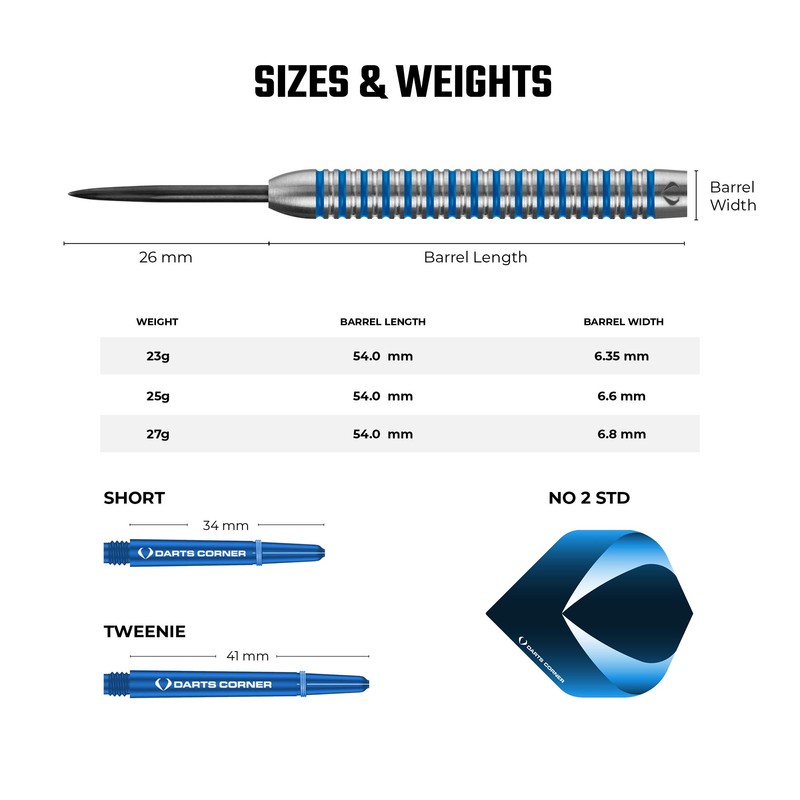 DESIGNA DARTS D0776 Squadron | 25g Premium 90% Tungsten Barrel