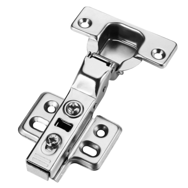 Luokim 2pcs Half Overlay Cabinet Hinge Frameless Concealed Door Hinges