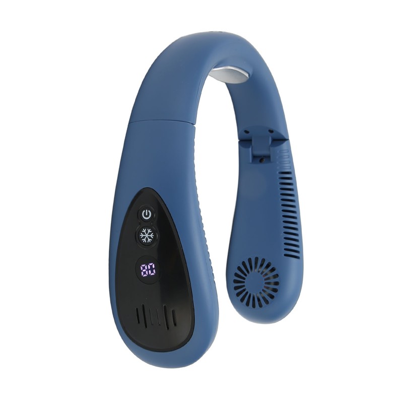 Bladeless Neck Fan USB Charging LED Digital Display 3 Speeds