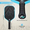 Allwake Pickleball Paddle T700 Raw Carbon Fiber Pickleball Paddle, Increased