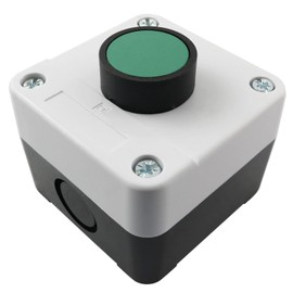 Push Button Switch Box LQ Industrial ABS Weatherproof Momentary Push Button Switch Station Box One Button Exterior Opener XDL55-B101