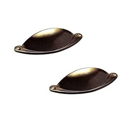 Merriway BH05839 (2 Pcs) 64mm (2.1/2 inch) Shell Style Old English Cupboard Cabinet Drawer Handle - Pack of 2 Pieces