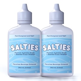 SALTIES Electrolyte Drops l Unflavored Electrolytes| Trace Mineral Drops with Magnesium, Potassium, and Sodium | Sugar-Free | Made in Utah, US