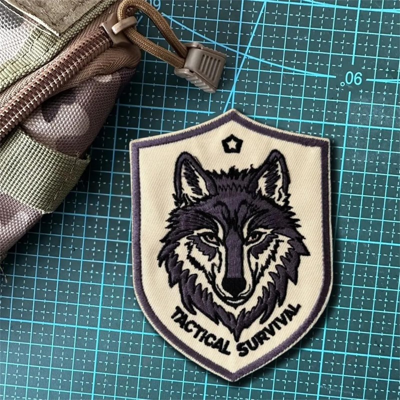 Velcro Patches Tactical Survival Wolf Patch Velcro Military Morale Tactical