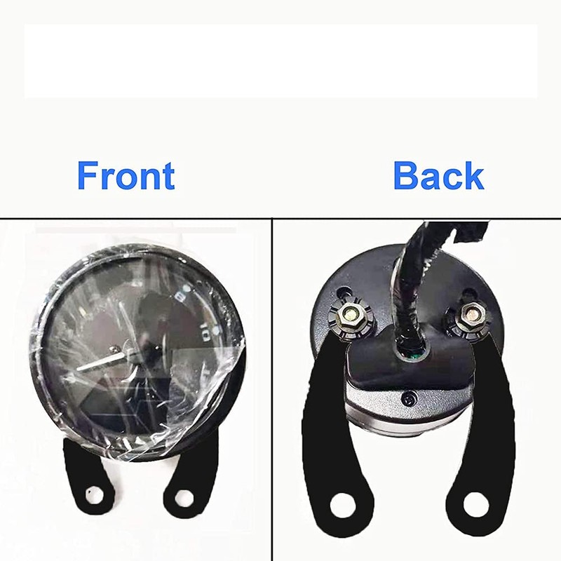 2pcs Universal Motorcycle Speedometer Bracket,Stainless Steel 304 Speedometer Mount,Durable Bracket(Black)