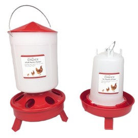 Hen's Choice™ Chicken Feeder and Waterer Set, 6.5 lb Feeder, 1.5 L Waterer
