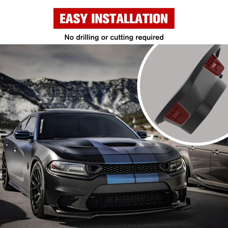 LitMiRaCle Front Bumper Grille Inserts Mesh Trim Bezel Decor for