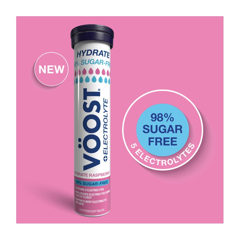VÖOST Hydrate 98% Sugar Free Raspberry 20 Pack