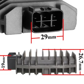 GLENPARTS Voltage Regulator Rectifier Replaces for Yamaha XVZ1300 XVZ13TFS Royal Star Midnight Venture 1999-2012 XVZ 1300 6Pin 12V YP400 Majesty 2005-2012 ATV