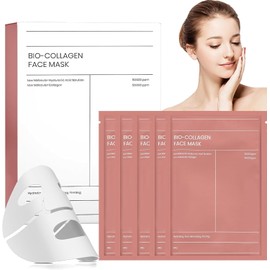 Mascarillas FacialesBio Mascarilla Colageno 4pcs-Collagen Real Deep Mask  Low Molecular Collagen Face  Reduce Los Poros Y Aumenta La Elasticidad para 