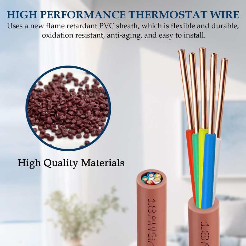 XRDS -RF 18/5 Thermostat Wire - 10 Feet, 5 Conductor