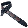 Walker & Williams G-800 Soft Black Leather Strap Brown Gator