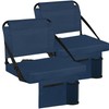 Besunbar Stadium Seats for Bleachers 2 Pack w/Back Support Bleacher