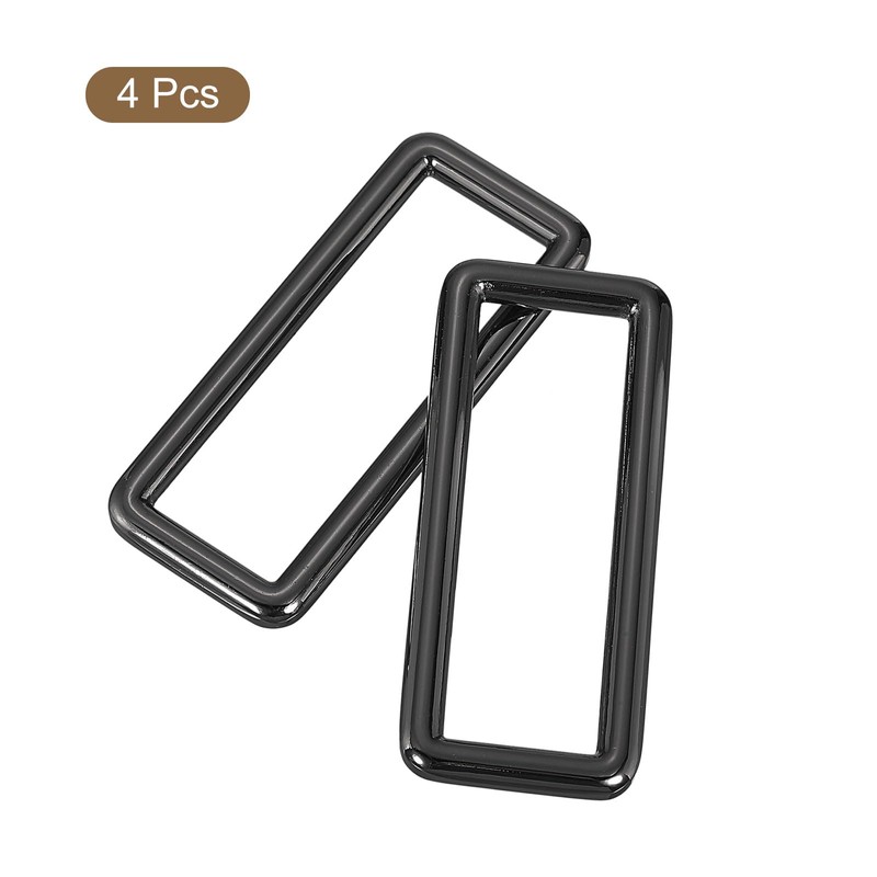 QUARKZMAN Metal Rectangle Ring, Metal Rectangular Buckles and Clasps, Webbing