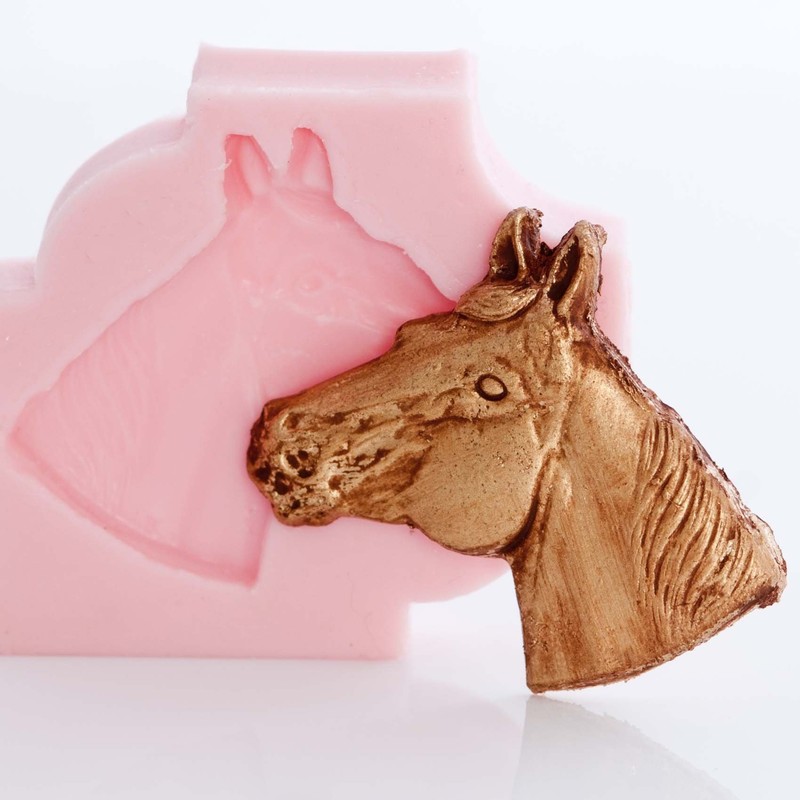 Horse Head Silicone Mold Chocolate, Fondant, Resin, Clay Flexible Mold.