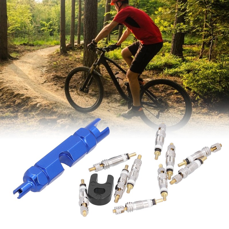 10PCS Bike Valve Core Remover Tool Kit Repair Set French