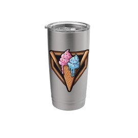 Kawaii Baseball Ice Cream Dripping Baseball Sprinkles Home Stainless Steel Insulated Tumbler