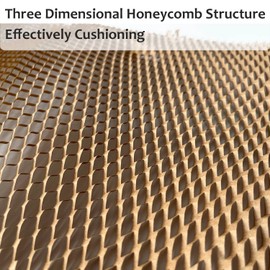 Honeycomb Packing Paper Wrap 20"x164ft,Brown Wrapping Paper Roll for Moving Shipping With 18 Fragile Stickers