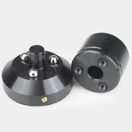 Lyaciomn Speaker Isolation Stand Lead Alloy Adjustable Tray Pad Ceramic Ball Foot Speaker Stand Isolation Feet Spike Silver Easy Install Easy to Use