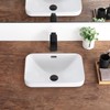 KDKSC Bathroom Vessel Sink 18.2'' x 13.3'' Small Semi Recessed